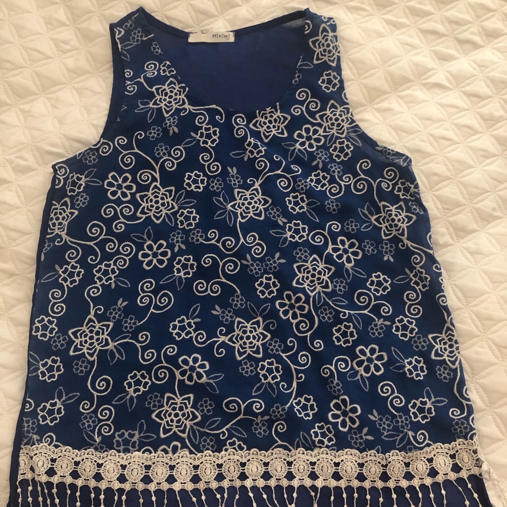 Royal blue top 🦚🌸💙